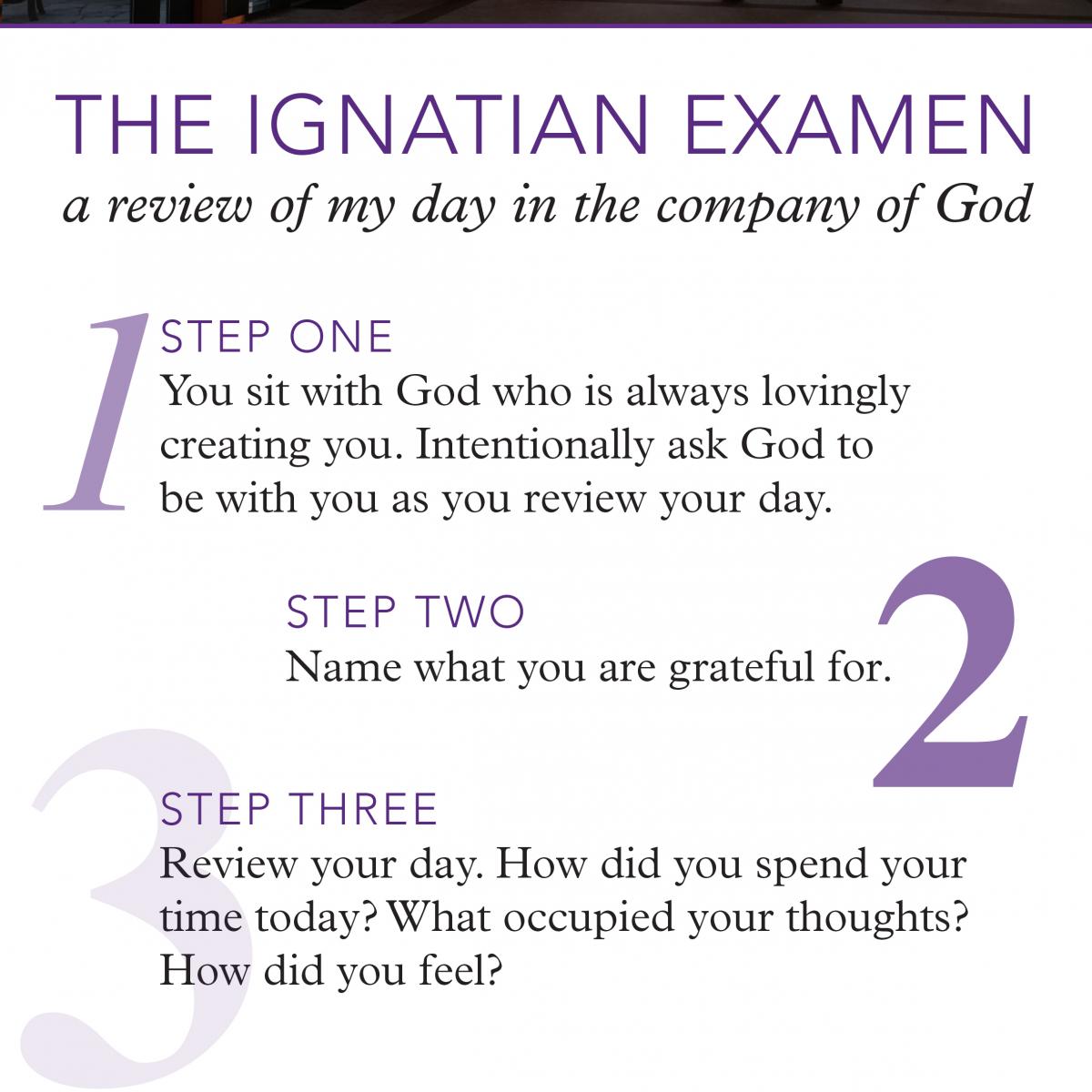 The Ignatian Examen bookmark example
