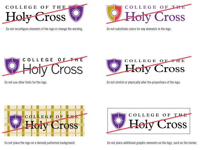 examples of improper use of the logo