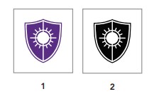 Holy Cross Purple and Black Shield