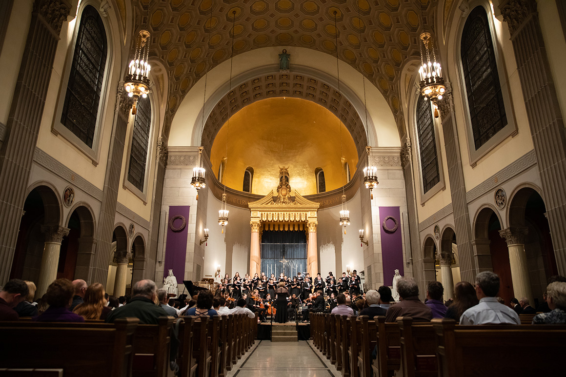 choir on the altar of the chapel