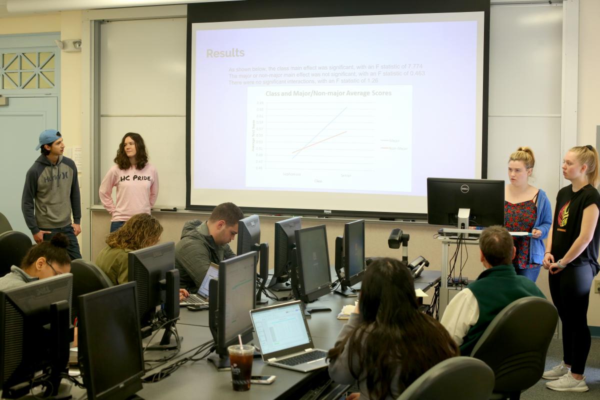 One of two computer labs housed in the psychology department.
