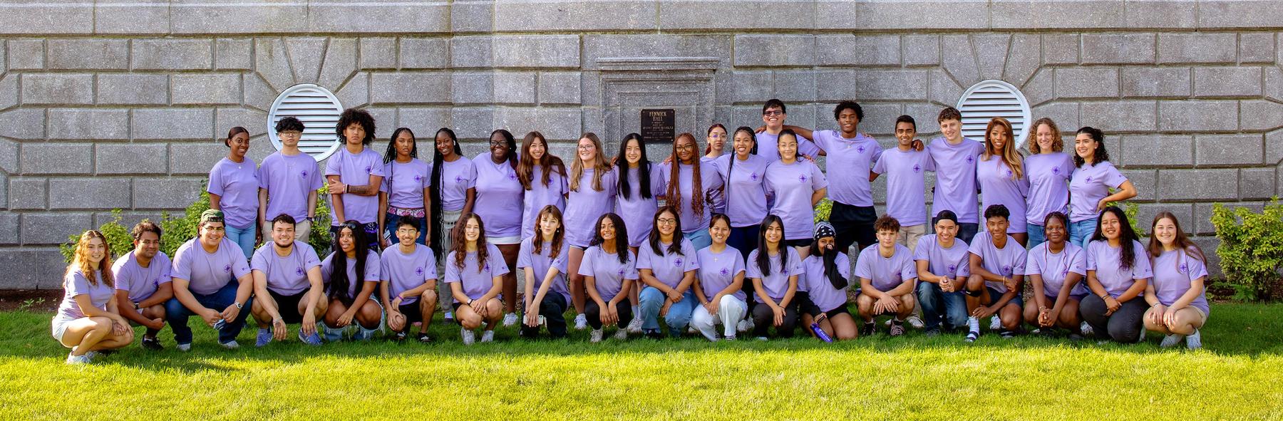 Group photo of the Odyssey 2027 Cohort and Mentors in front of Fenwick Hall