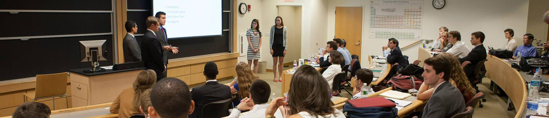 Students in summer business program 