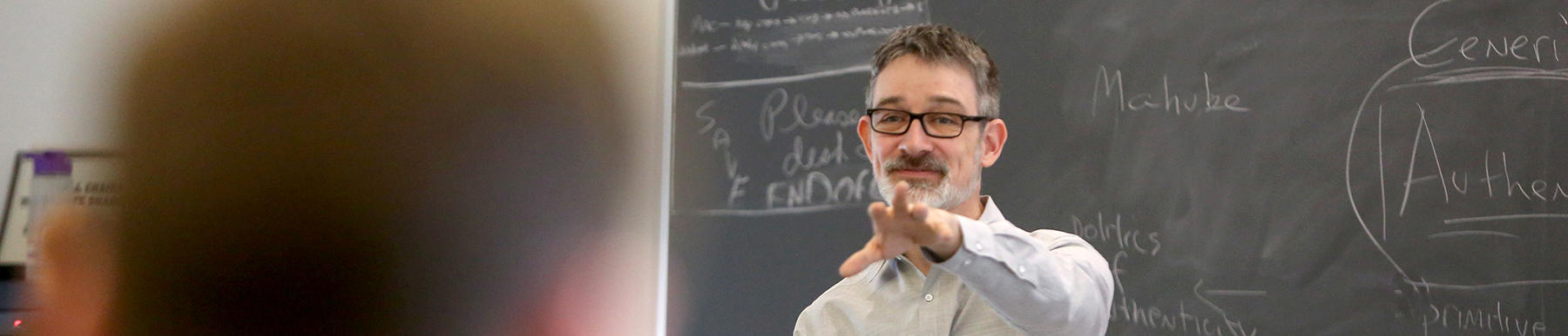 Professor in classroom