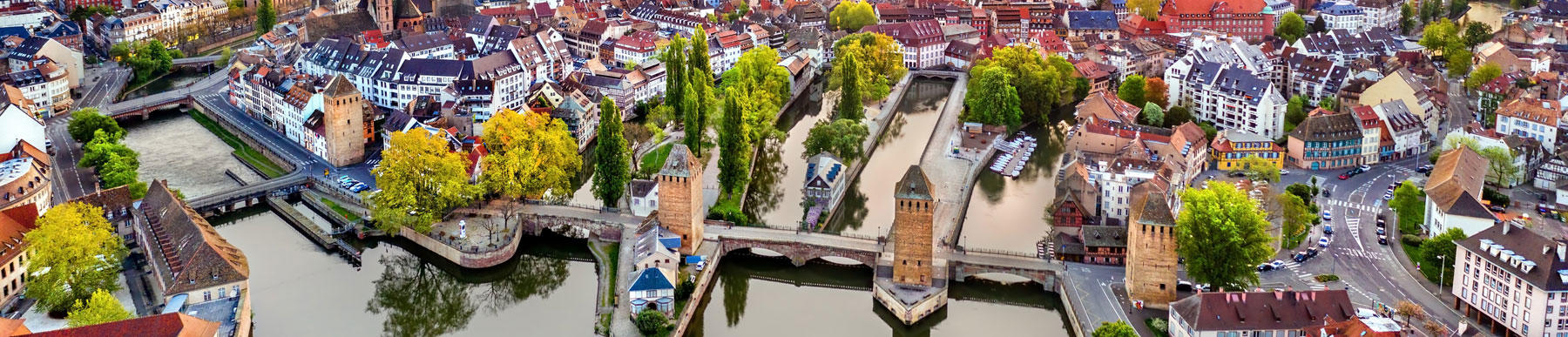 aerial view of strasbourg france