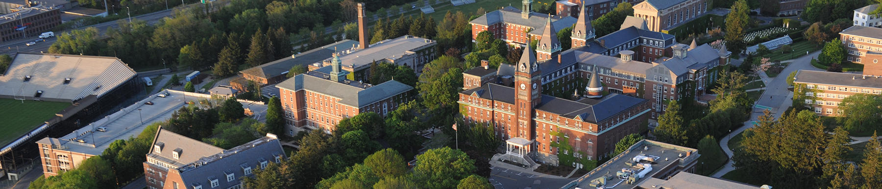 Aerial view of the Holy Cross campus
