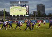 Holy Cross vs Colgate football game played at Polar Park.