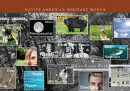 A composite image of some common things with their names in both English and Nipmuc.