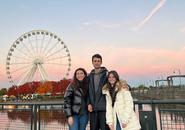 three people standing