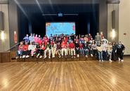 group of students on stage