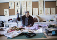 Costume designer Kurt Hultgren in the costume shop.