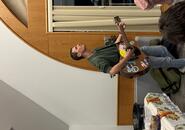 student playing instrument