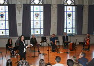 Cristina Pato leads audience discussion