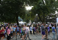 Students, faculty and staff fill the Kimball quad during the 175th Anniversary Celebration. Photo by Tom Rettig