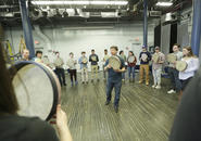 Shane Shanahan and students