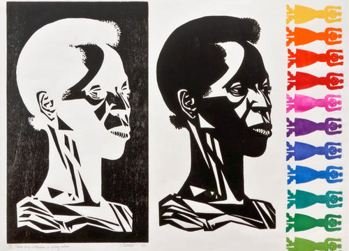 "There Is A Woman In Every Color," 1975, Elizabeth Catlett