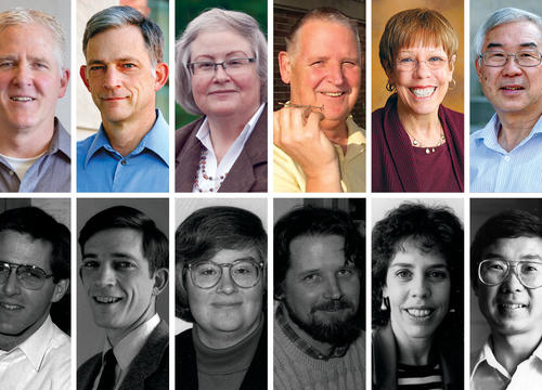 Retiring faculty headshot collage