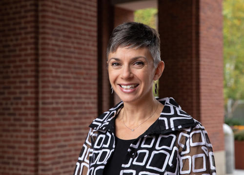 Amy D. Finstein, assistant professor of architectural history in the visual arts department. Photo by Avanell Chang