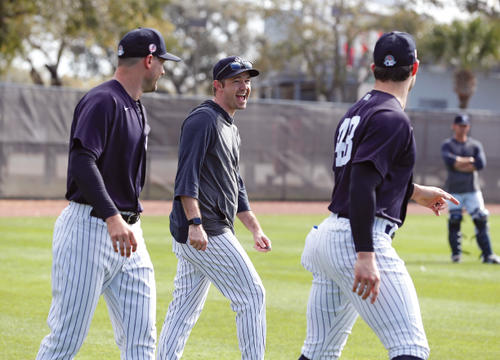 Matt Blake '07, enjoying his first New York Yankees spring training in Florida.