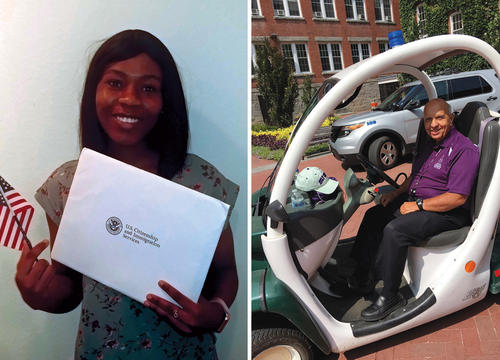 Josephine Kalondji '23 (left) and Tony Alfama (above right)