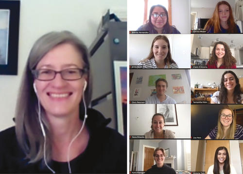 screenshot of virtual class