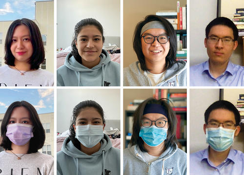 From left to right: Xinmeng (Brenda) Duan '22, Claudia Davila '20, Zicong (Chris) Li '21 and Jinze Mi '23.