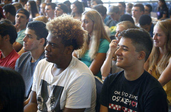 Group of students at an alcohol awareness training