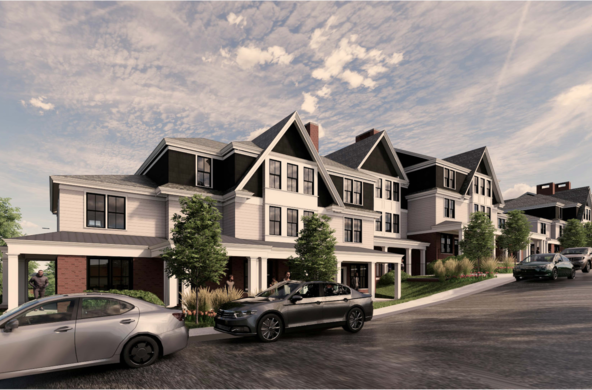 Front external view of townhouses