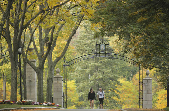 Image of students walking on campus.