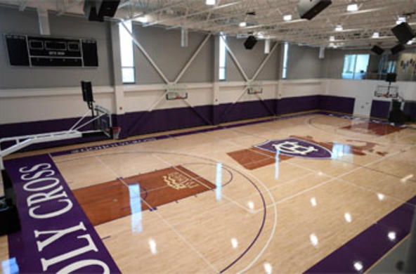 empty basketball court