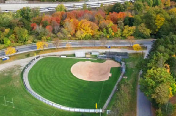 aerial view of freshman field 