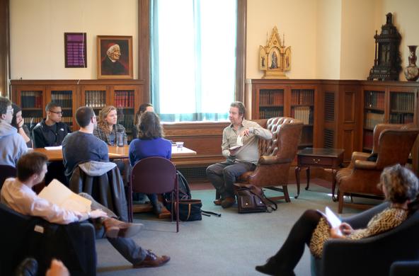 Students in the library