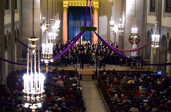 St. Joseph Chapel during Advent Festival of Lessons and Carols