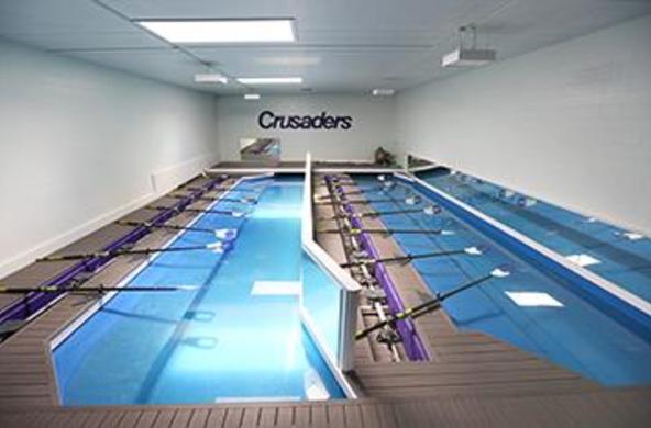 two indoor rowing tanks