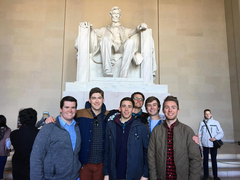 students posing for a photo