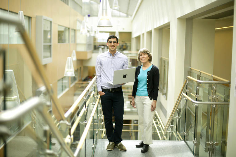 student with Constance Royden, professor of computer science