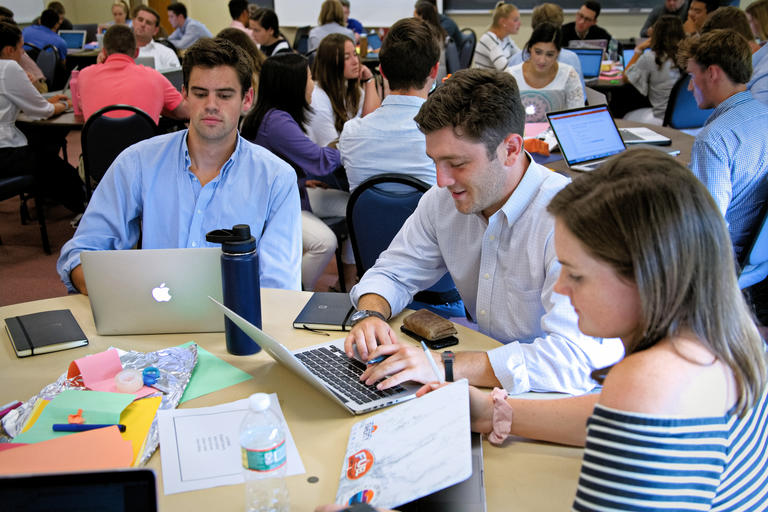 Students at a table