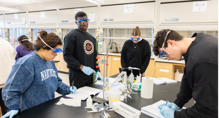 Students in a lab.