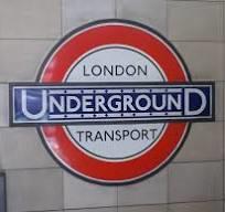 Advertising sign for London Underground service 1940s.