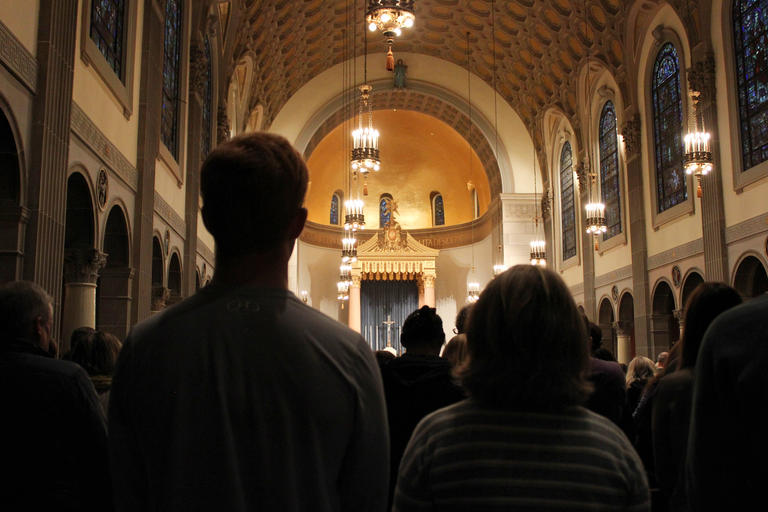 mass in St. Joseph's Memorial chapel