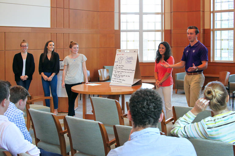 Students giving a group preesntation
