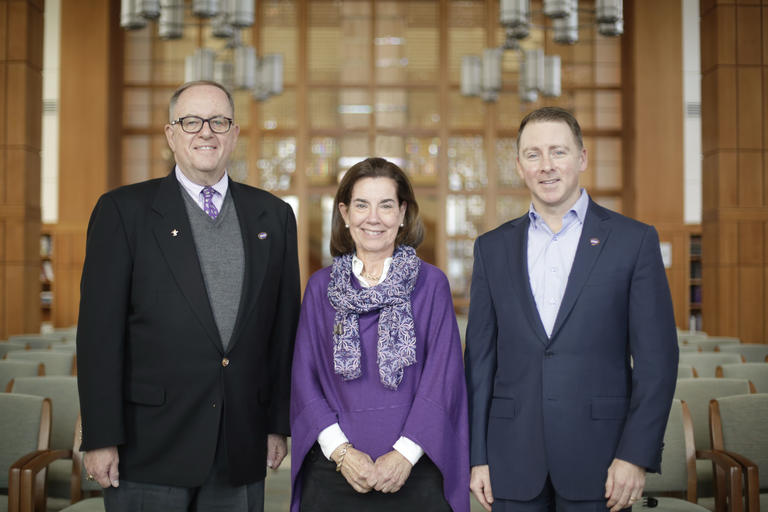 1843 Legacy Society Co-Chairs, Ken Padgett '66 P77, 07, 05, Joan Garrity Flynn P11, 09, 05, 04, Matt Donovan '99