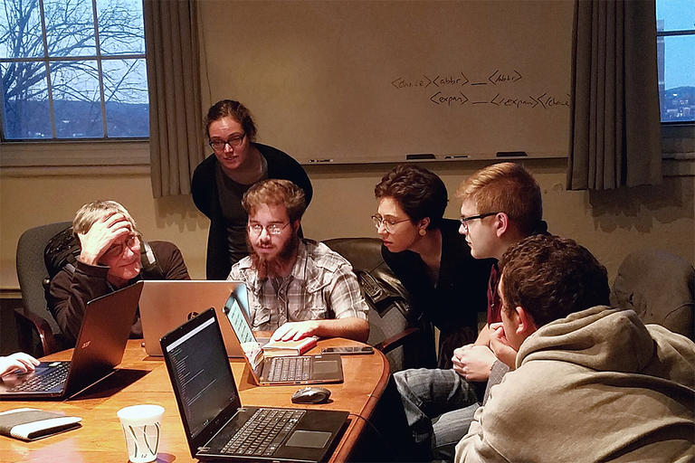 students sitting in a classroom