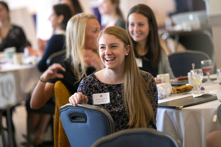 Students in hogan ballroom