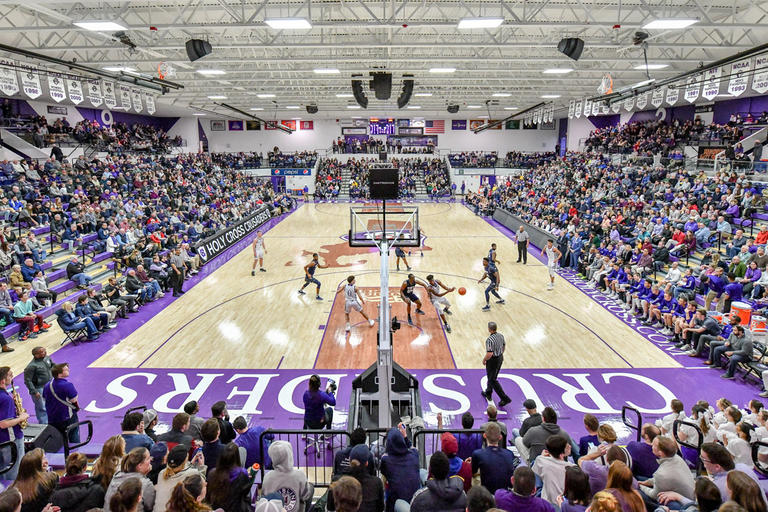 fans filled in the basketball court