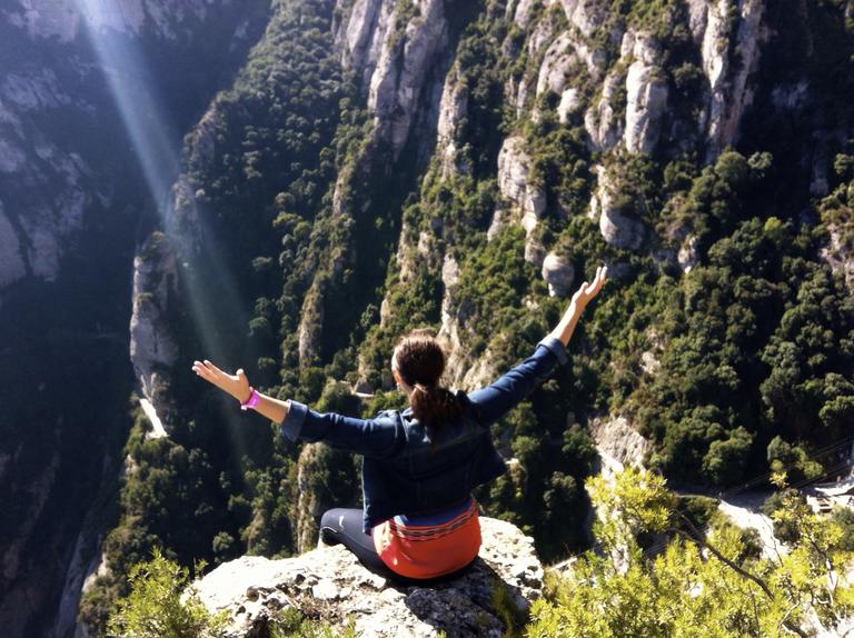 Study abroad student at Monsterrat in Spain during a maymester, study abroad college programs