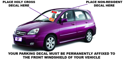 Proper Decal Placement - Front windshiled on driver's side Where to place your decal