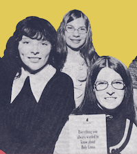 Group of three ladies from the 1970s